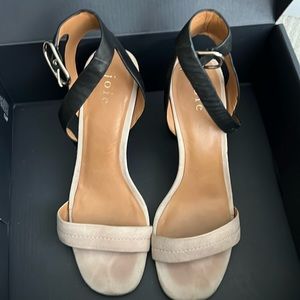 Joie Okaba Leather Block Heel Sandal